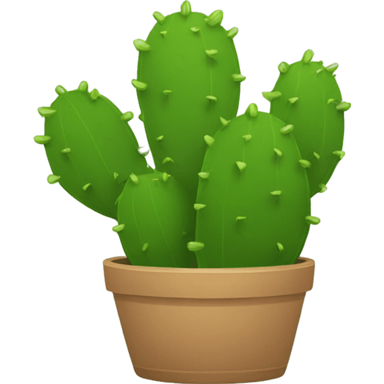 single flat Nopal without pot emoji