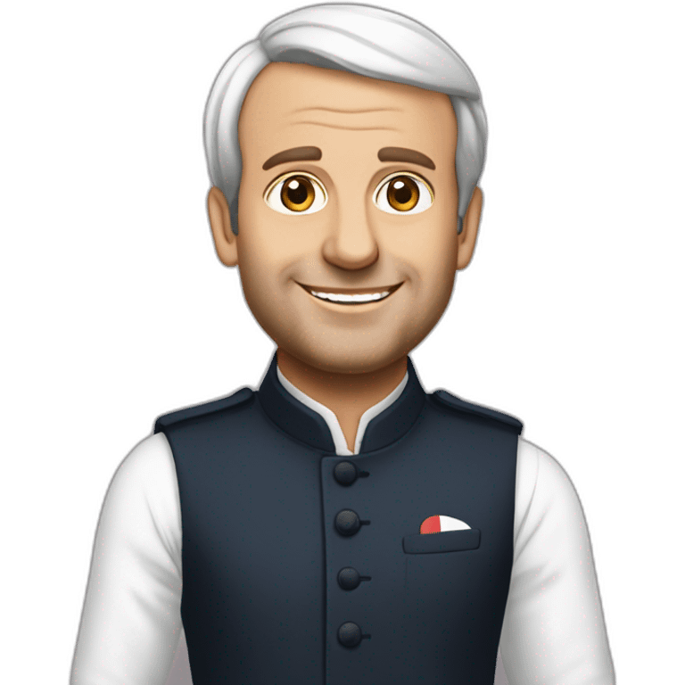 Macron en indien emoji