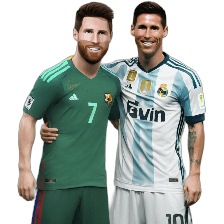 Ronaldo bisous messi emoji