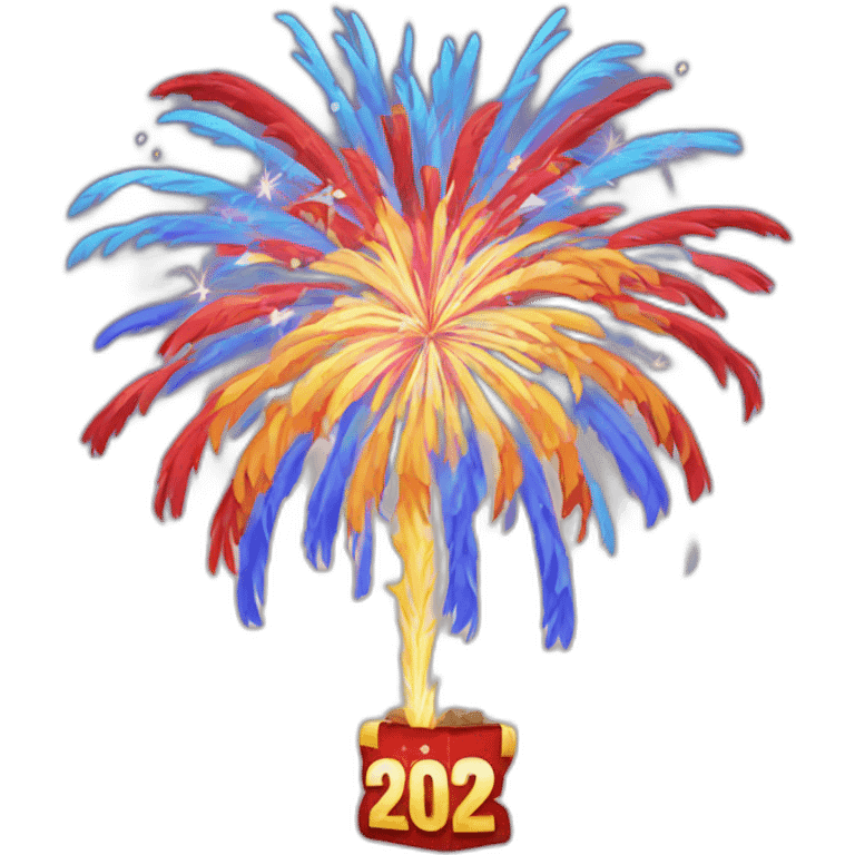 happy new 2024 fireworks emoji