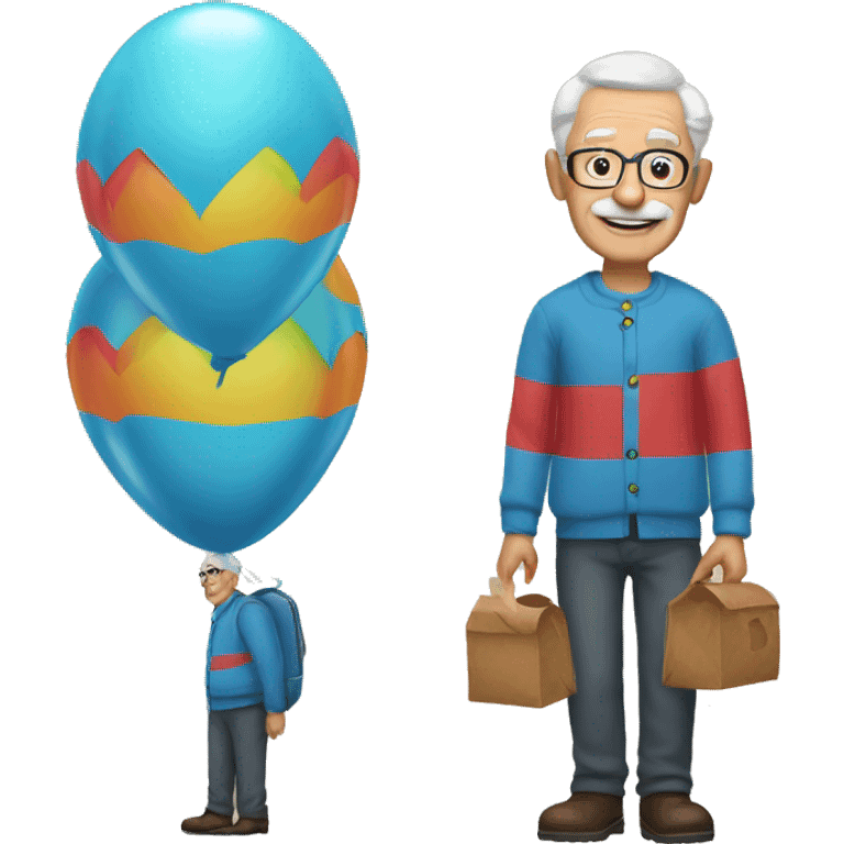 grandpa ballon house emoji