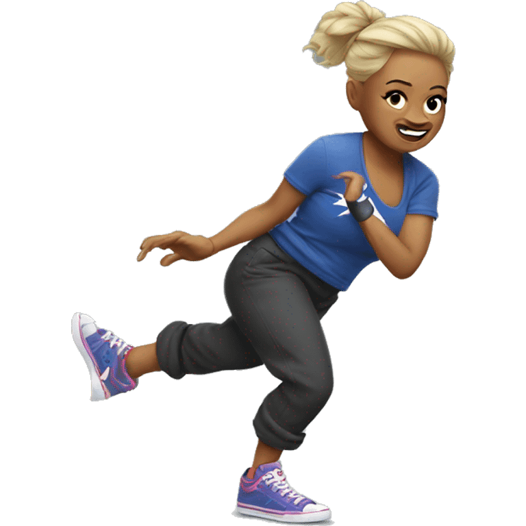 Australian woman breakdancing emoji