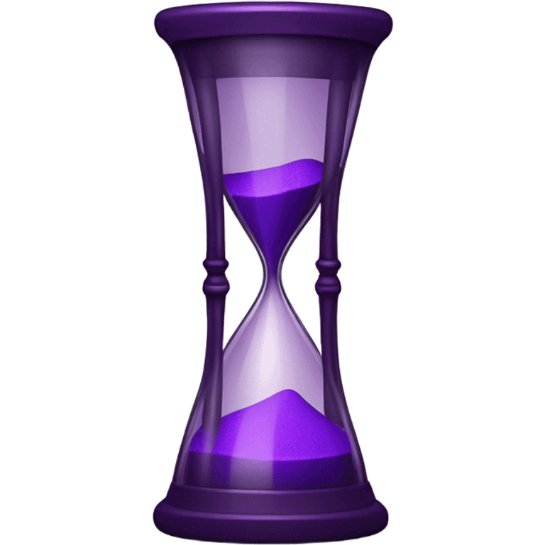 Purple hourglass emoji