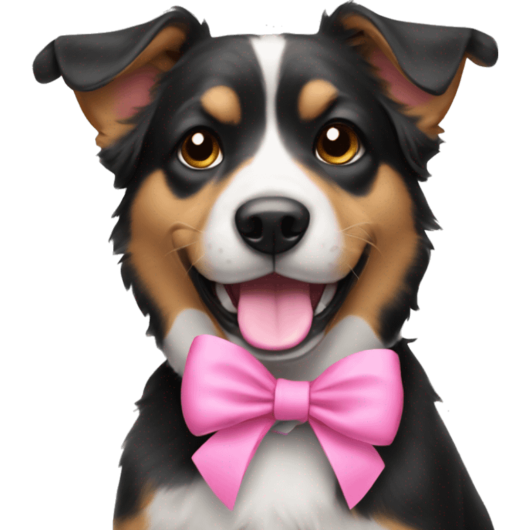 dog with a pink bow emoji