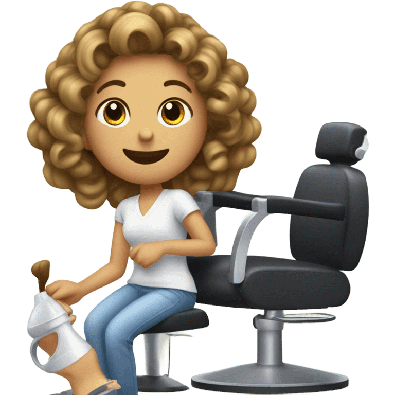 Girl getting hair done  emoji