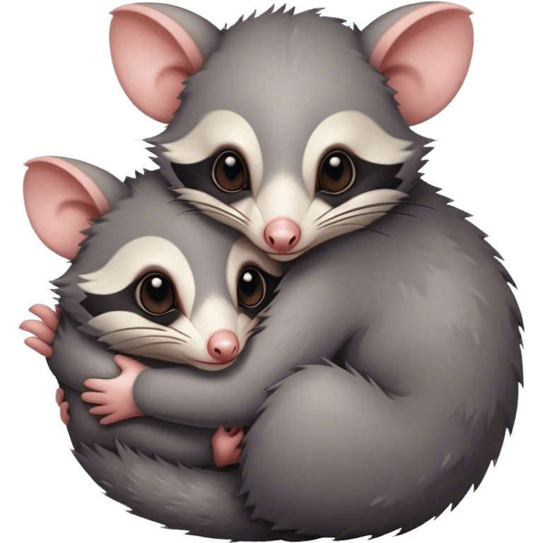 Possum hugging another possum  emoji