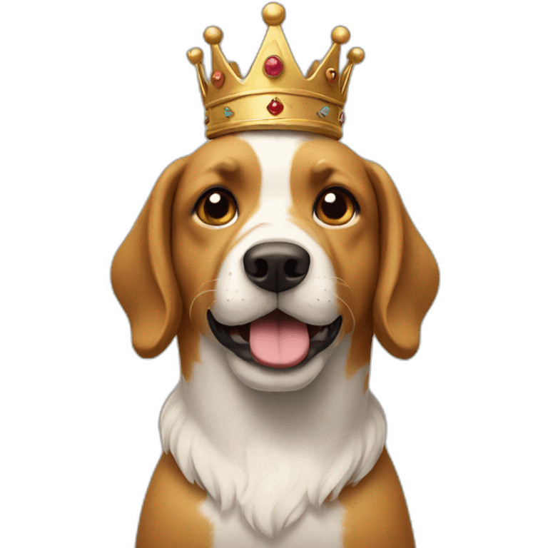 dog with crown emoji