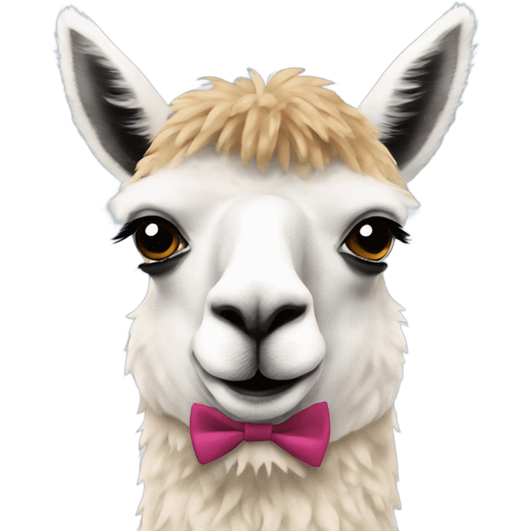 Llama with a Bow tie emoji