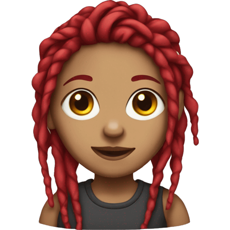 Girl with red dreads emoji