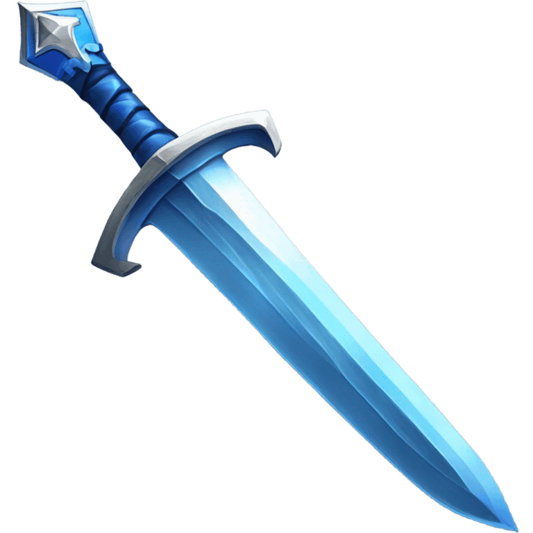 Blue Sword with sapphire on pommel emoji