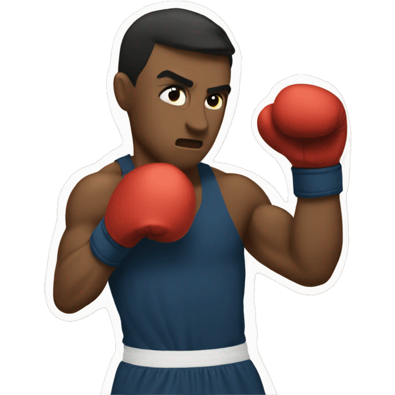 A boxer punching emoji