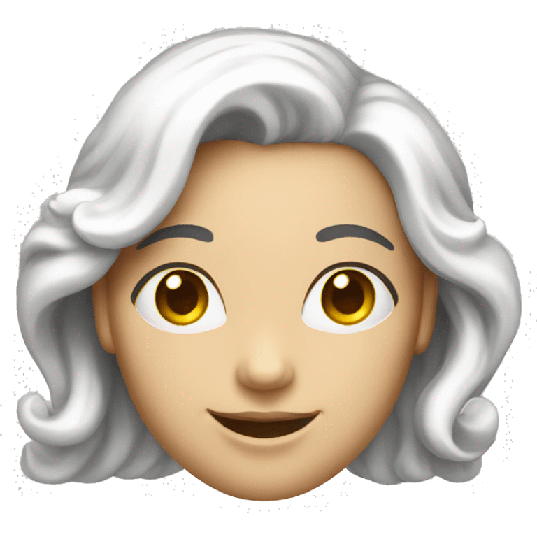 White and happy Female Merengue emoji