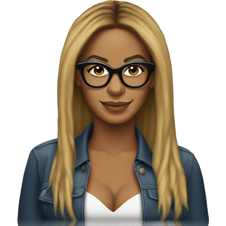 Beyonce with glasses emoji