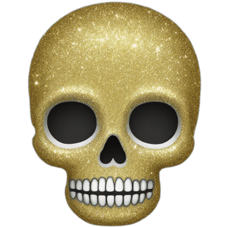 Glitter skull emoji