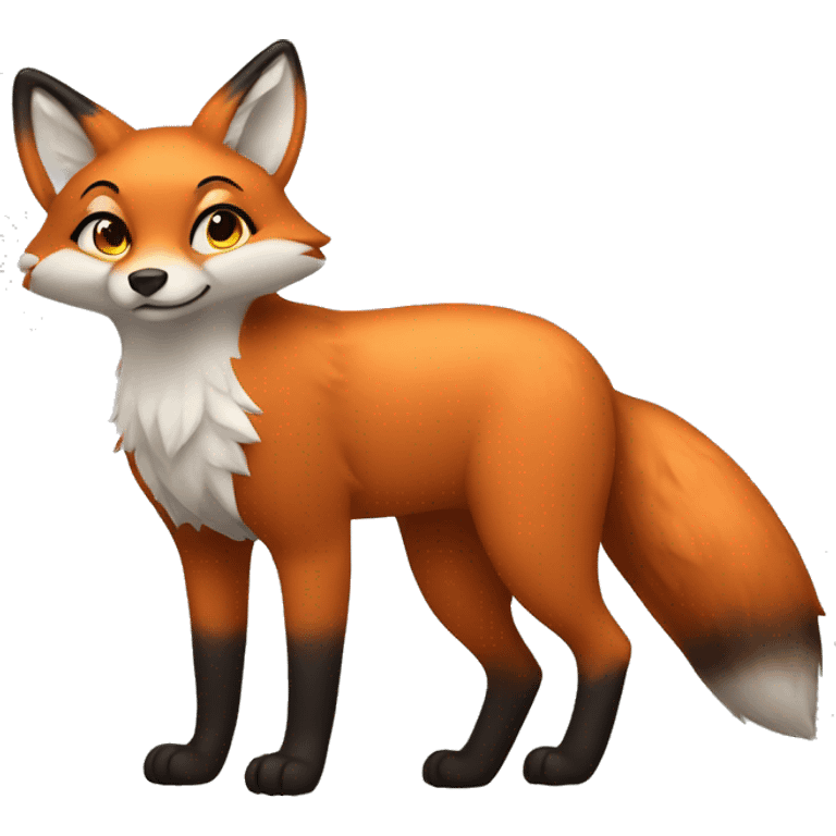 Fox, curvy, female, anthro, furry emoji