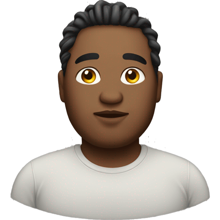  overweight man with short locs  emoji