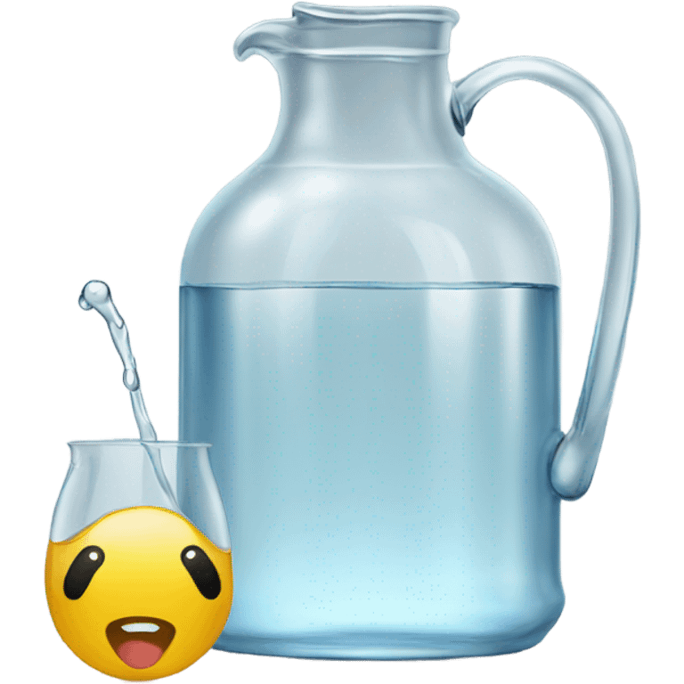 Glass and jug of water emoji