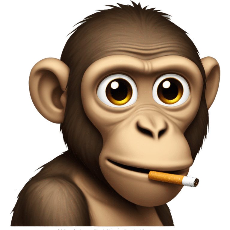 Monkey with cigarette  emoji