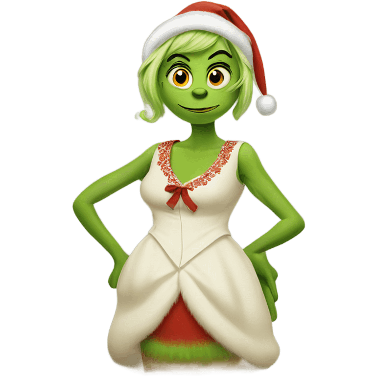 grinch as a traditional wife emoji