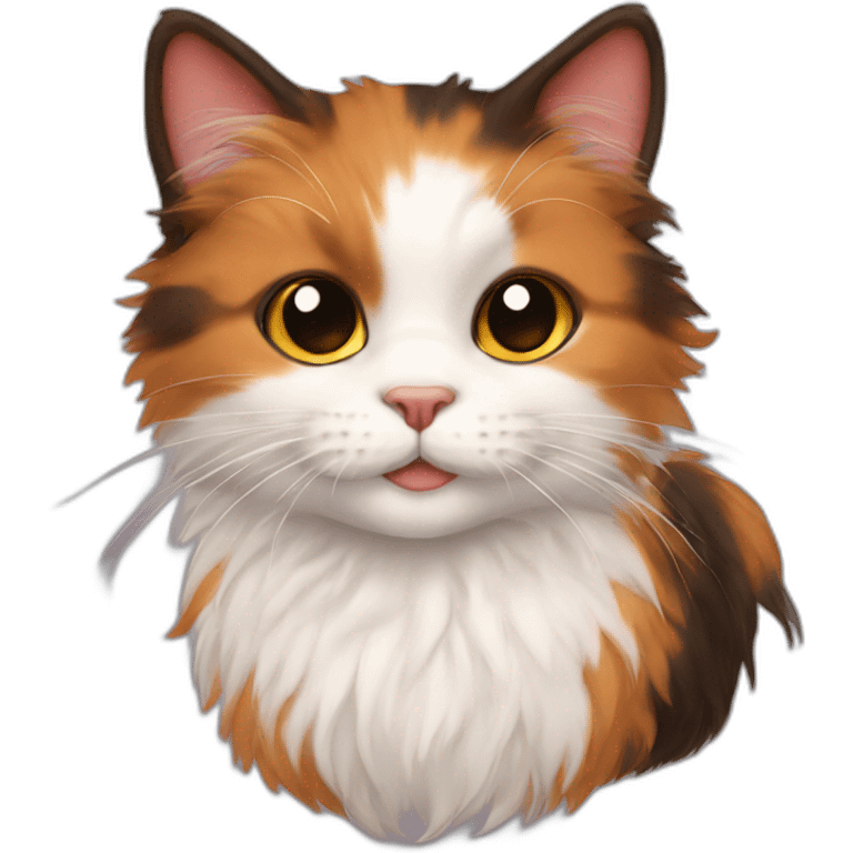 calico cat fluffy emoji