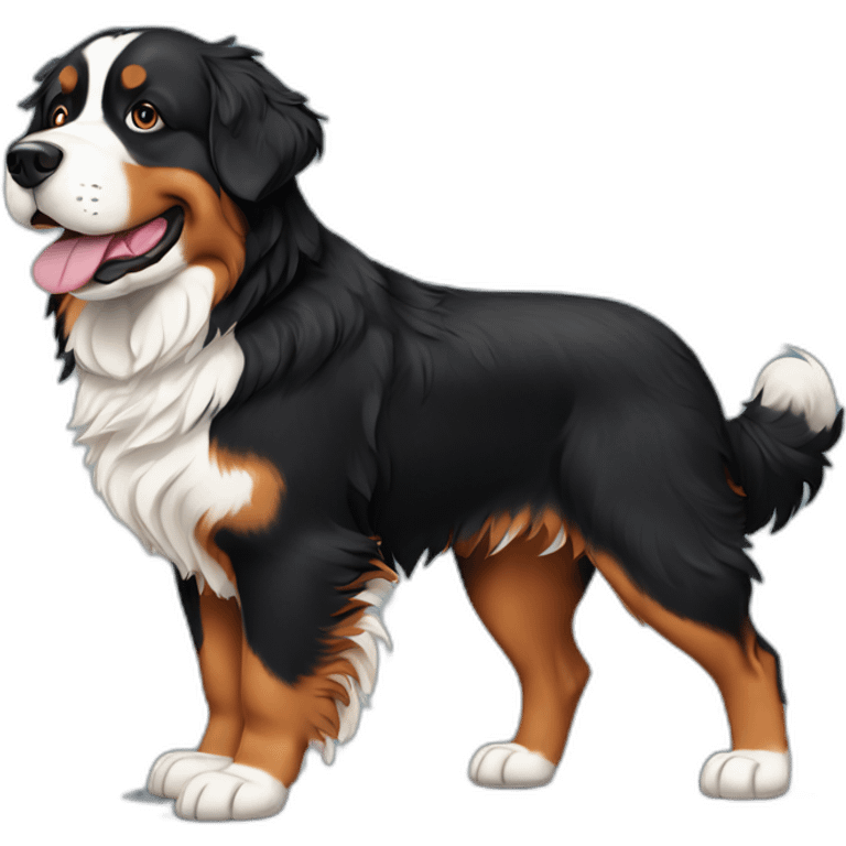 Bernese Mountain Dog Standing on side emoji