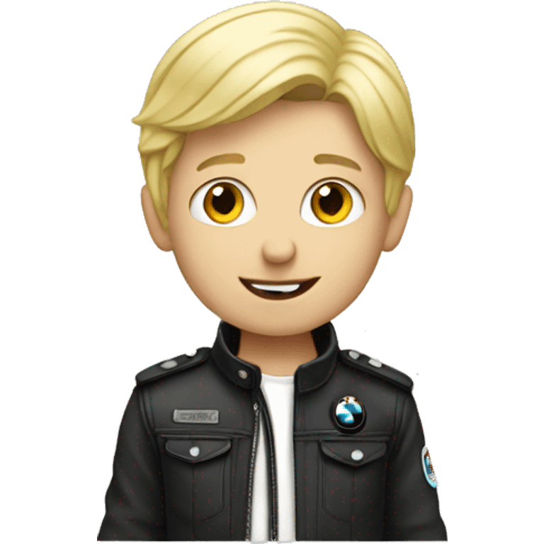 blonde boy with bmw emoji