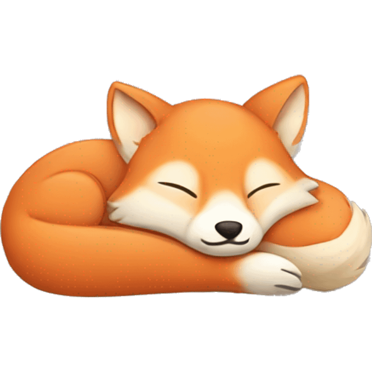 baby fox sleeping  emoji