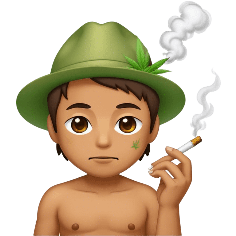 Smoking weed in chibi style emoji