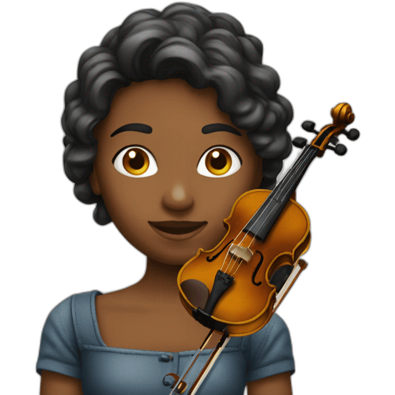 Fille qui joue du Violon emoji