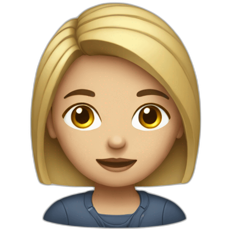 A girl who have to work on a computer emoji