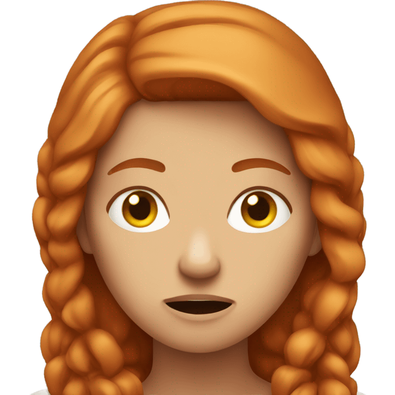 Angry woman with ginger  emoji