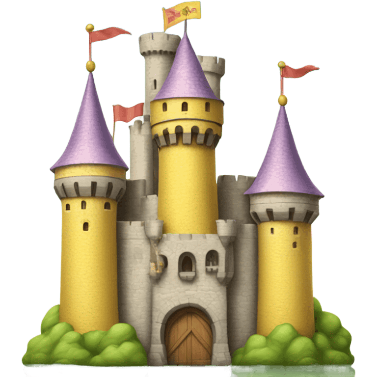 Yellow castle pastel emoji