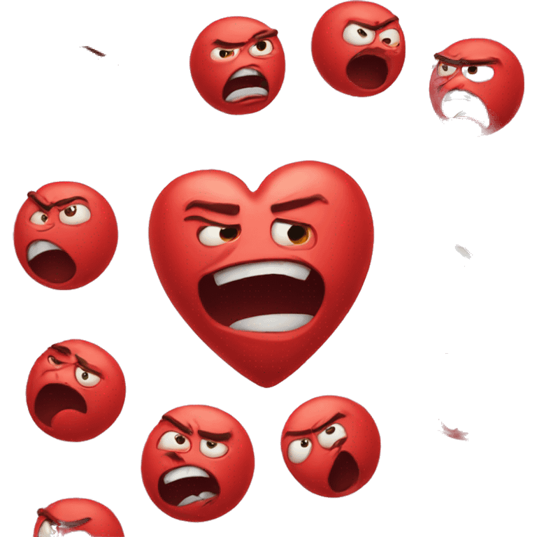 Angry heart love  emoji