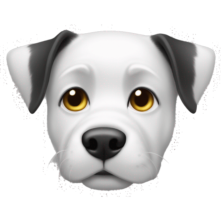 Perro blanco y negro  emoji