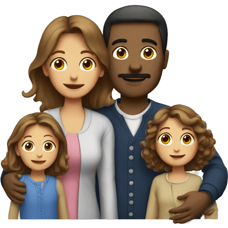 french family with 2 parents and 2 children emoji