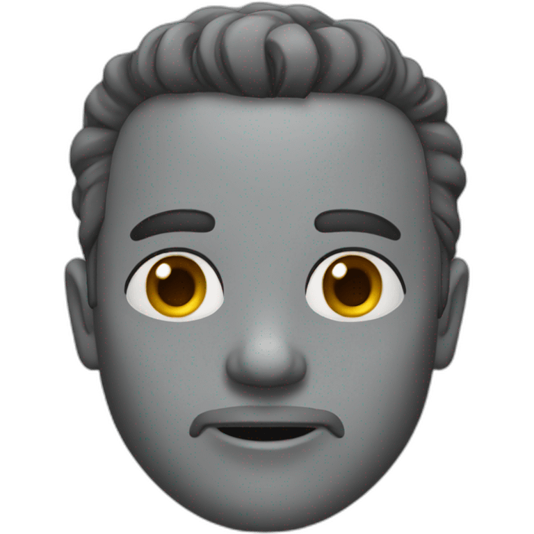 Gigachad with grey skin emoji