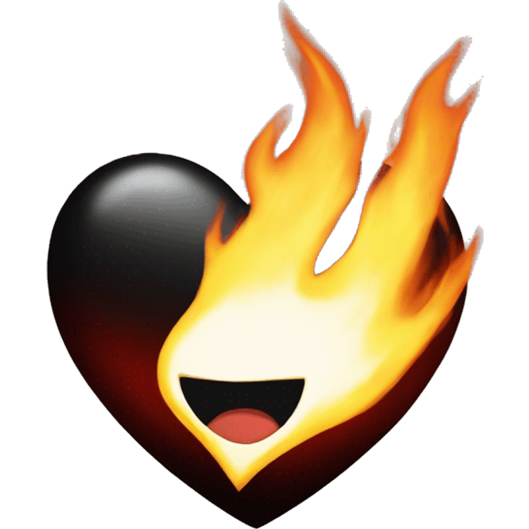 Heart with black fire emoji