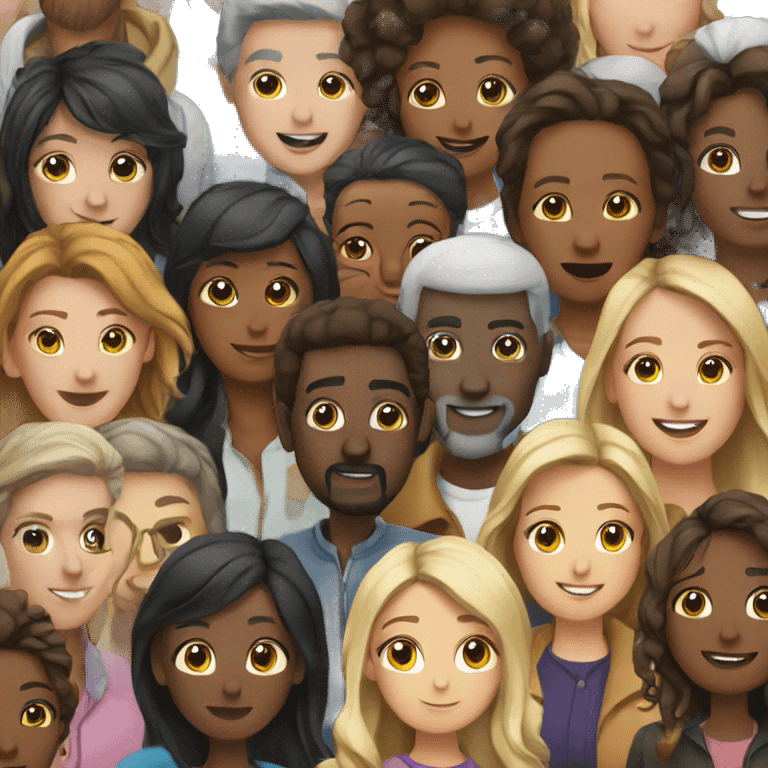 a diverse set of people emoji