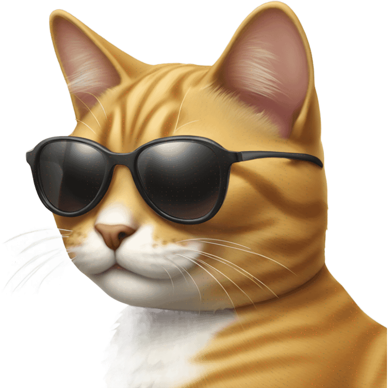 Cat with sunglasses emoji