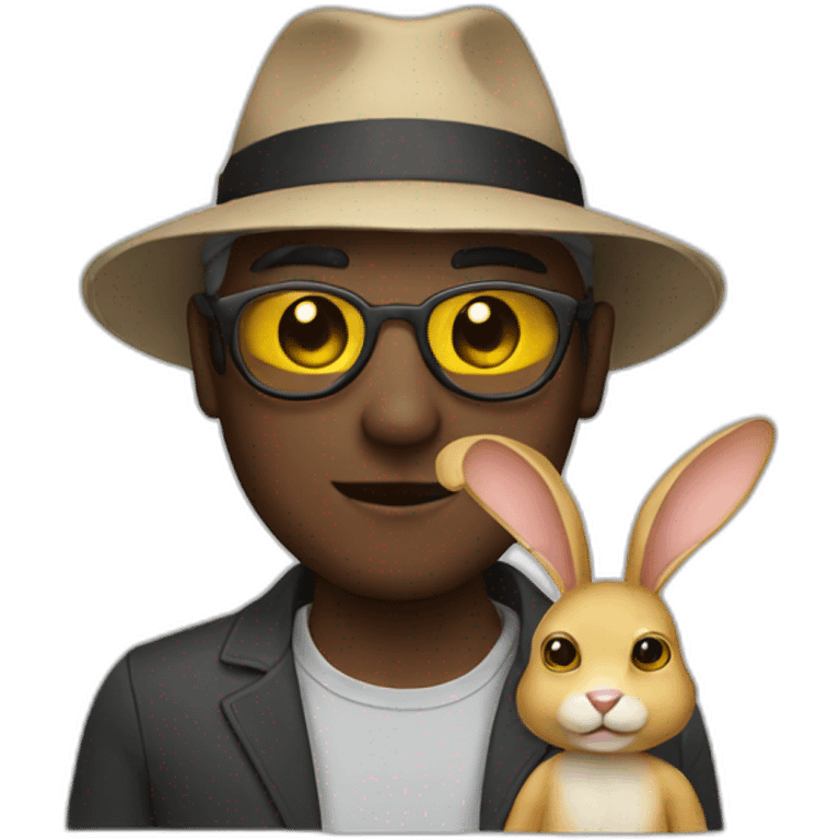 man with a rabbit mask emoji