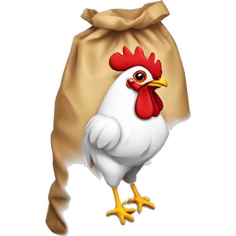 rooster in a bag emoji