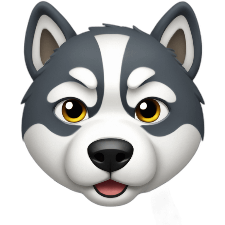 Angry husky emoji