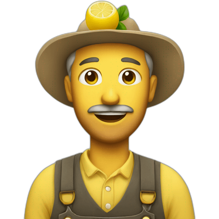 farmer with lemon emoji