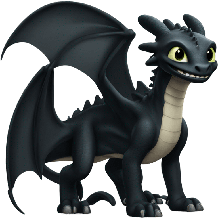 Toothless the dragon emoji