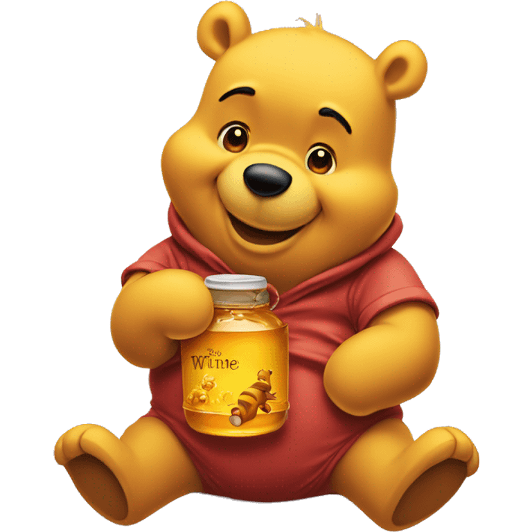 Winnie the Pooh with honey  emoji