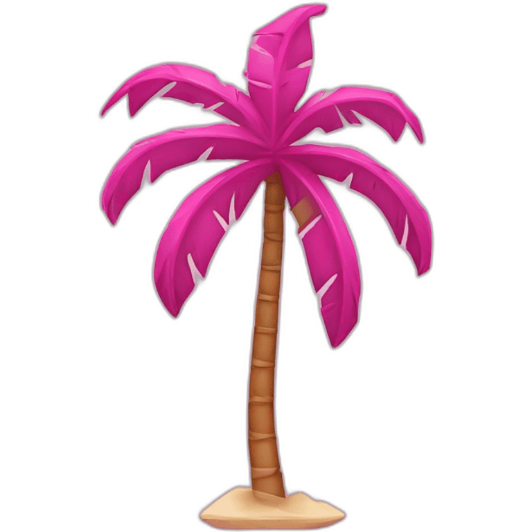 palm tree inside pink rhombus emoji