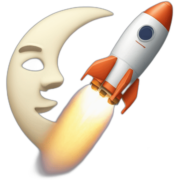 moon rocket emoji