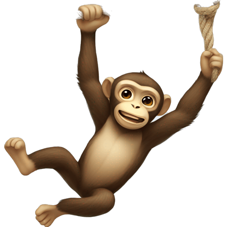 monkey swinging on a rope emoji