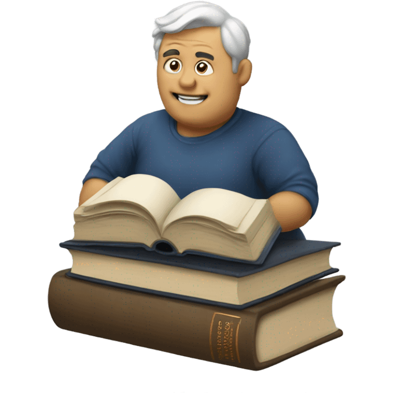 Chunky book man emoji