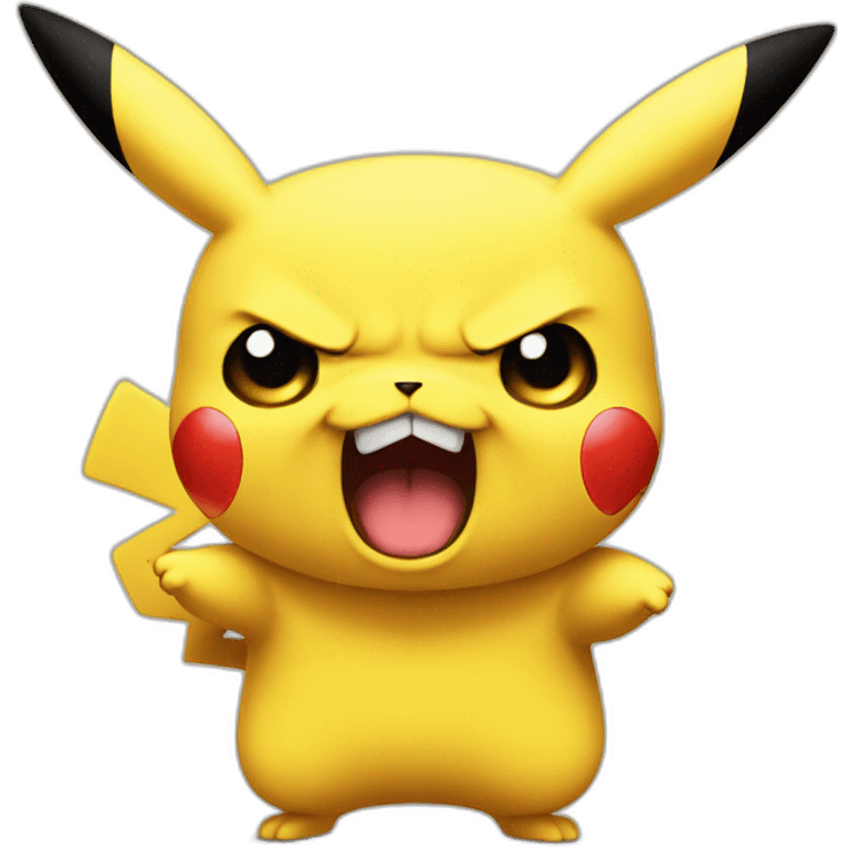 Angry face of pikachu emoji